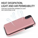 Wholesale iPhone Xr Flip Book Leather Style Credit Card Case (Rose Gold)